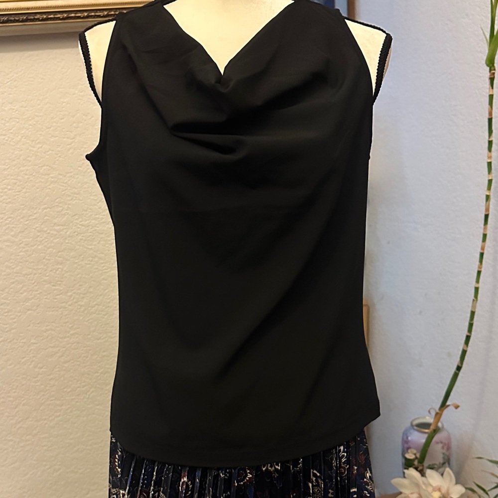 Kenneth Cole Black Sleeveless Blouse